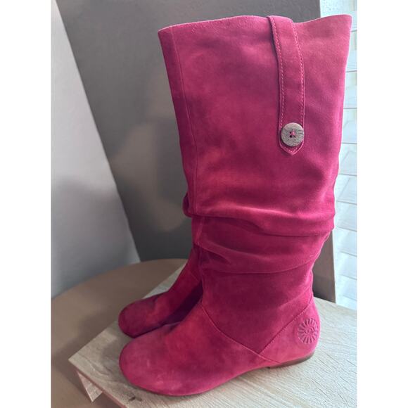 UGG Australia Red Suede Slouch Boots Highkoo - Women’s - US 6.5 - Picture 2 of 14